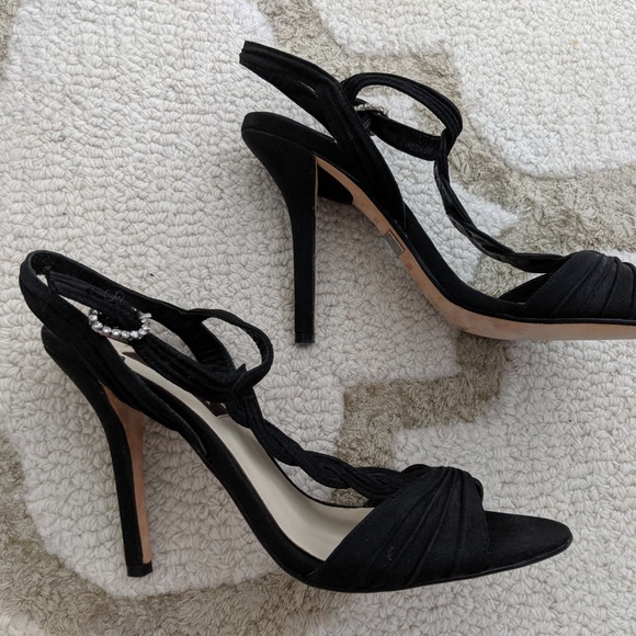 Badgley Mischka Black Suede Heels Size 7.5 *NEW* - Picture 8 of 8